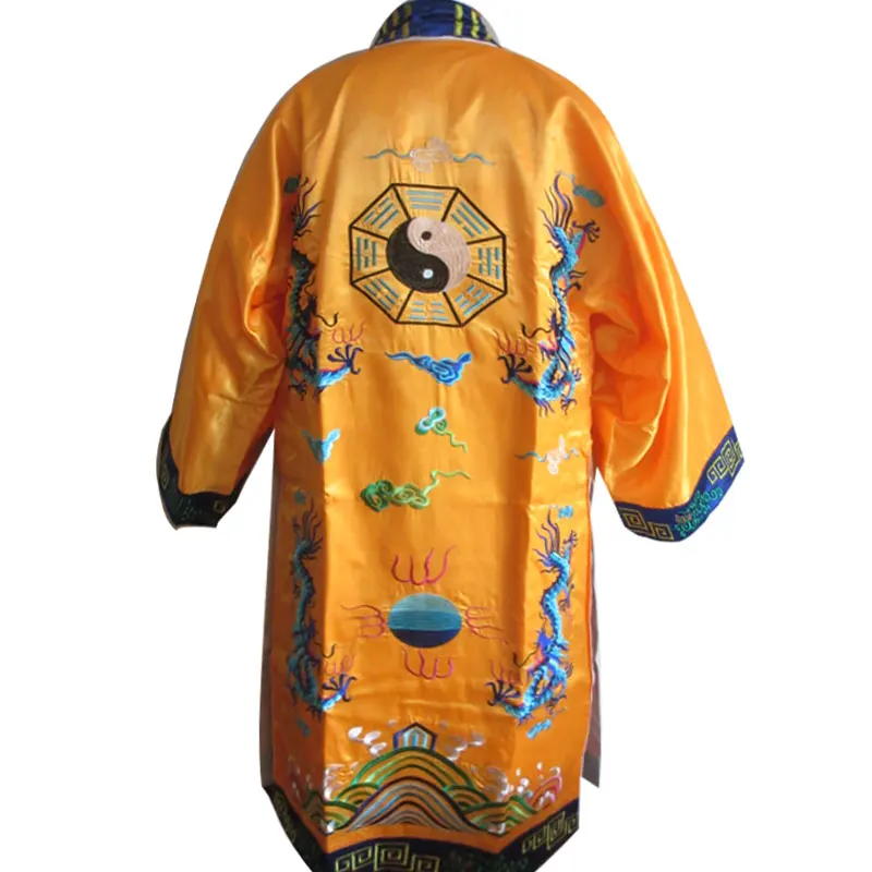 

2019 summer man cotton kung fu tai uniforms taoist robe crosstagown wing chun suits clothing green white red blue