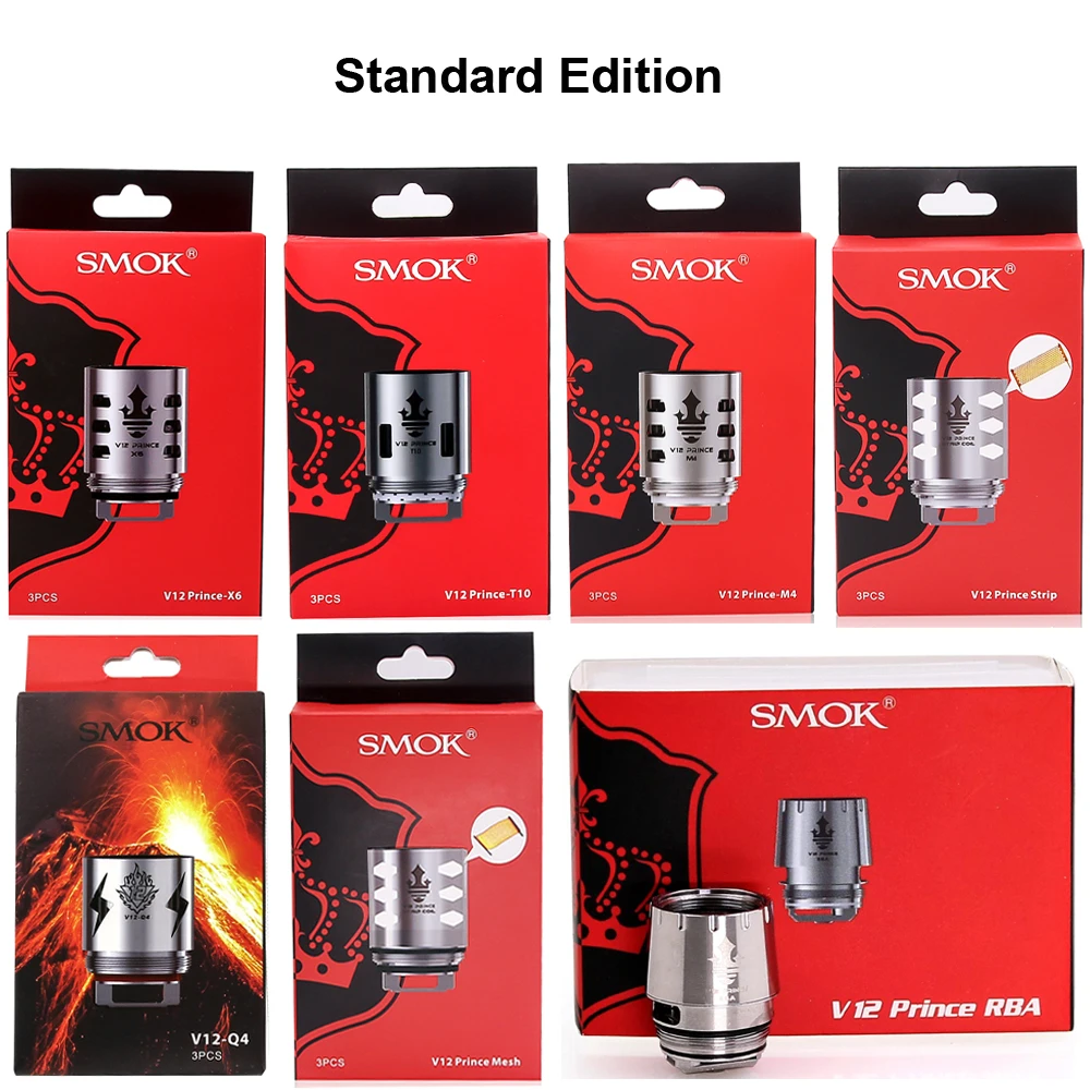 SMOK TFV12 Prince Coil RBA Q4 M4 T10 сетчатая полоса для электронной сигареты с сопротивлением ядро стекло для V12 Prince атомайзер X-Priv Vape