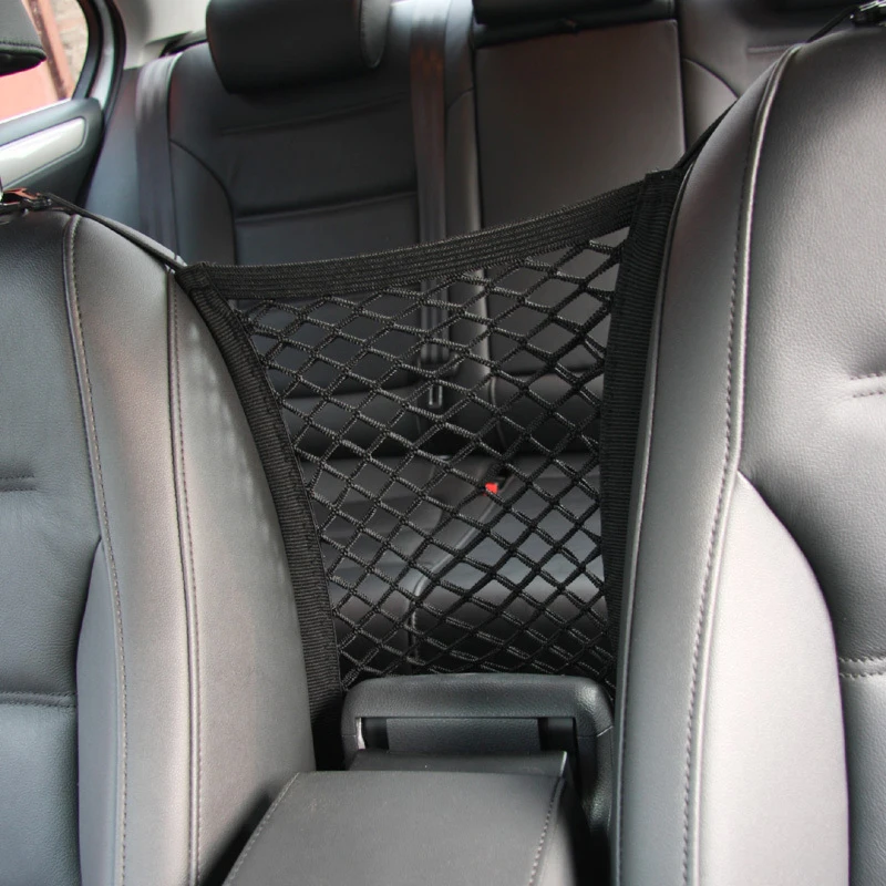 Car-styling Auto Accessories Strong Elastic Car Mesh Net Bag Between Car Organizer Seat Back Storage Bag Luggage Holder Pocket