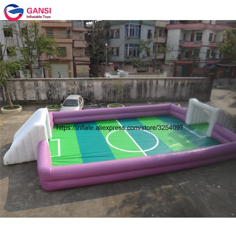 

Football Pitch Inflatable Soap Stadium Giant Soccer Course For Kids Cheap 0.9Mm PVC Inflatable Football Stadium From China