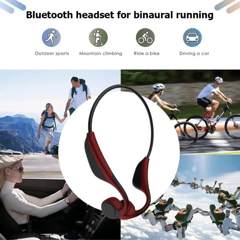 V9 костной проводимости Bluetooth гарнитура портативные спортивные ручные наушники с микрофоном Тип динамика Костной Проводимости Динамик