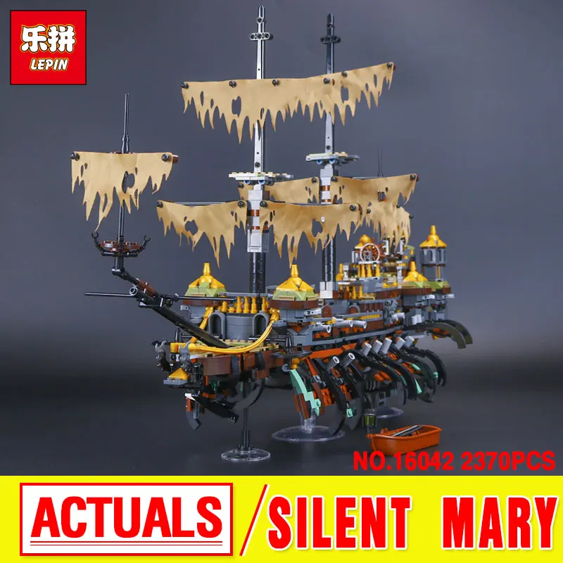 

Lepin 16042 New Pirate Ship Series The Slient Mary Set Children Educational Building Blocks Bricks Toys Model funny Gifts 71042