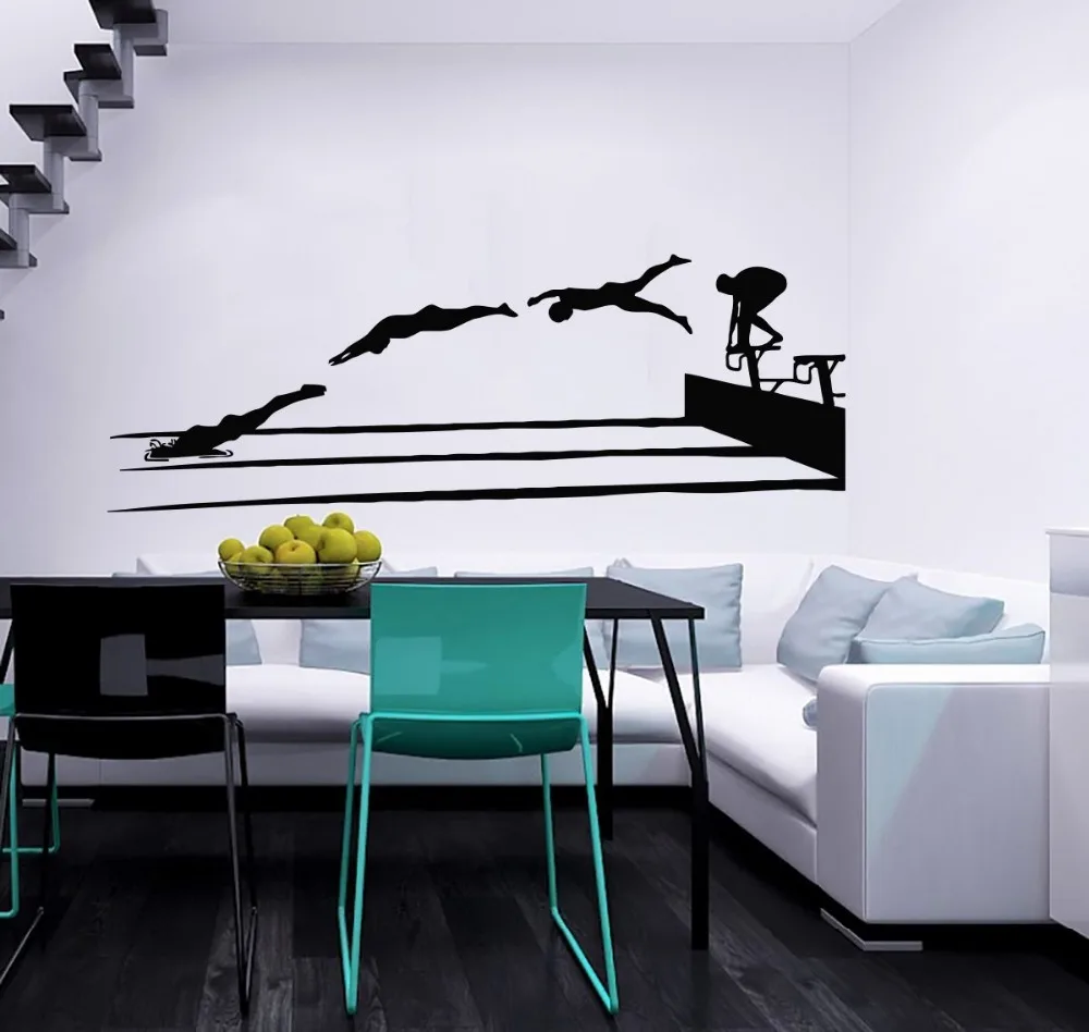 swimer vinyl wall decal quote swim swimming water sport mural art wall sticker fitness bedroom living - Sports Wall Stickers For Bedrooms swimer vinyl wall decal quote swim swimming water sport mural art wall sticker fitness bedroom living - Sports Wall Stickers For Bedrooms