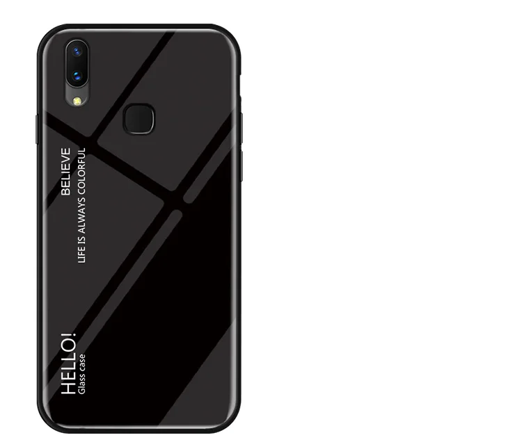 Tempered Glass Case for Vivo Y95 Y91 Y93 Y67 Y79 Y75 Y85 Y97 Cover Gradient Glass Case for Vivo X23 X9 X9s V11 Pro V11i V7 Z3i  (9)