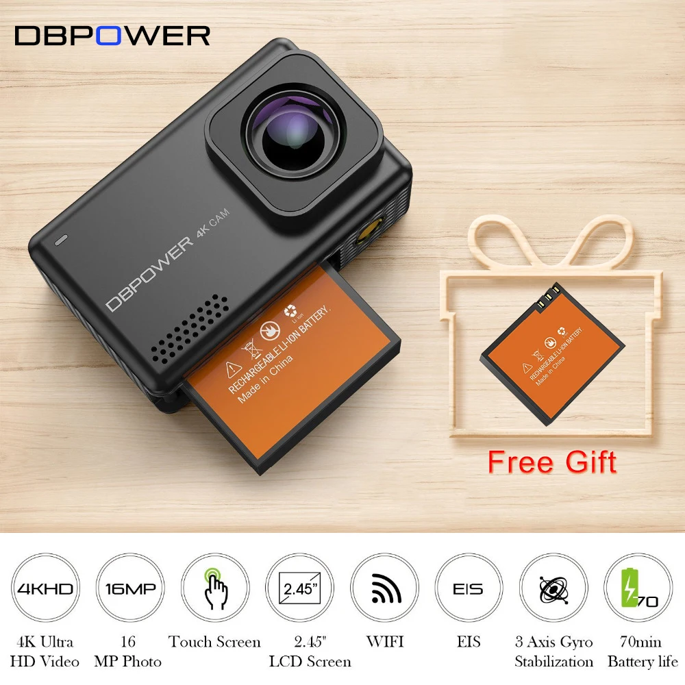 Buy DBPOWER EX7000 PRO Ultra HD 4K Action Camera 16MP IMX078 Sensor WiFi 2.45