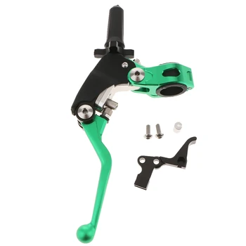 

dolity Motorcycle Hydraulic Master Cylinder Clutch Levers Perch 7/8" 22mm Green, CNC Left Handlebar For Honda Kawasaki