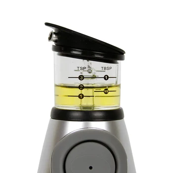 

Oil Dispenser Bottle Press Measure Drip Free Spout Glass Safe for Kitchen Vinegar 66CY