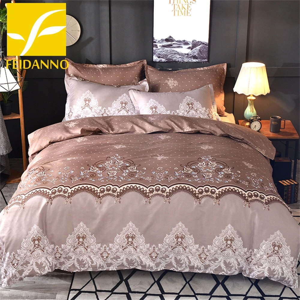 Luxury lace Euro Classic Flower Duvet Cover Set European style Bedding