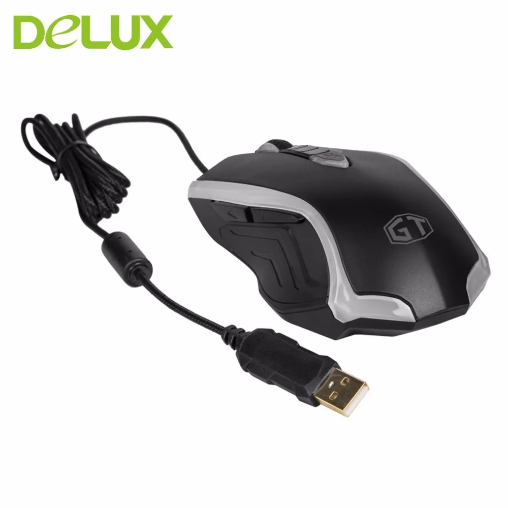 Delux Gaming Mouse Wired Optical LED Backlight Game Mice