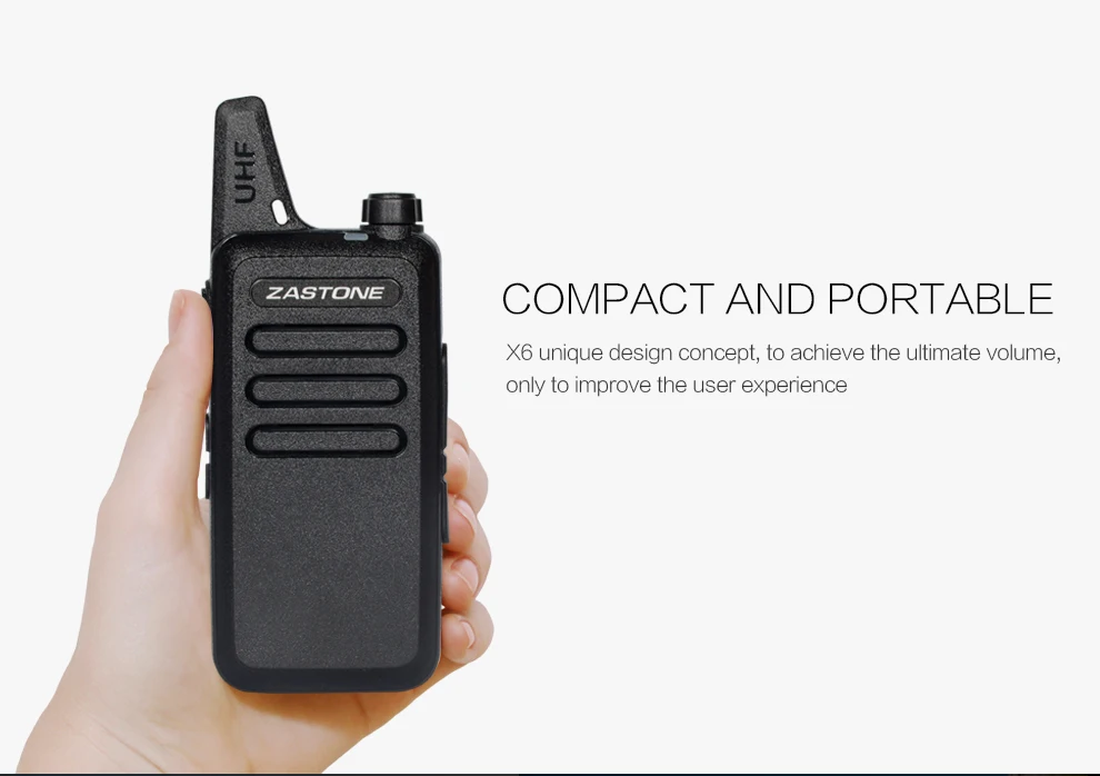 Zastone X6 черный UHF 400-470 МГц длинный диапазон радио мини портативный трансивер Ham радио hf трансивер портативная рация