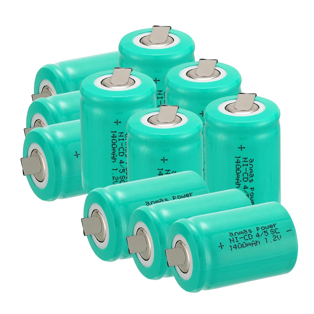 Anmas power! Высокое качество 11 шт набор Ni-Cd 36g 4/5 SubC Sub C 1 2 V 1400mAh аккумуляторная батарея с