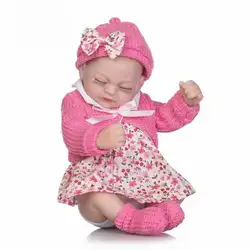 NPK 27 см Силиконовые Моделирование Sleepy для девочек Симпатичные мягкие эмулированный куклы дети Playmate Reborn Детские игрушки для новорожденных