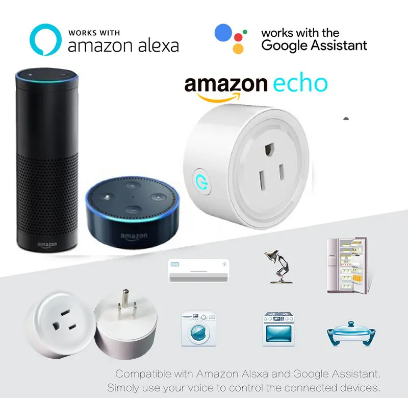 Smart Wifi Plug with APP support Alexa Google Home Programmable Smart Socket Wifi Plug IFTTT Remote Control by Wifi Smart Home