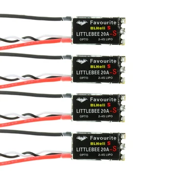 

4Pcs Favourite FVT LittleBee 20A-S 20A S ESC BLHeli_S BLHeli S OPTO 2-4S Supports Mulitshot OneShot125 Oneshot42 Multicopter