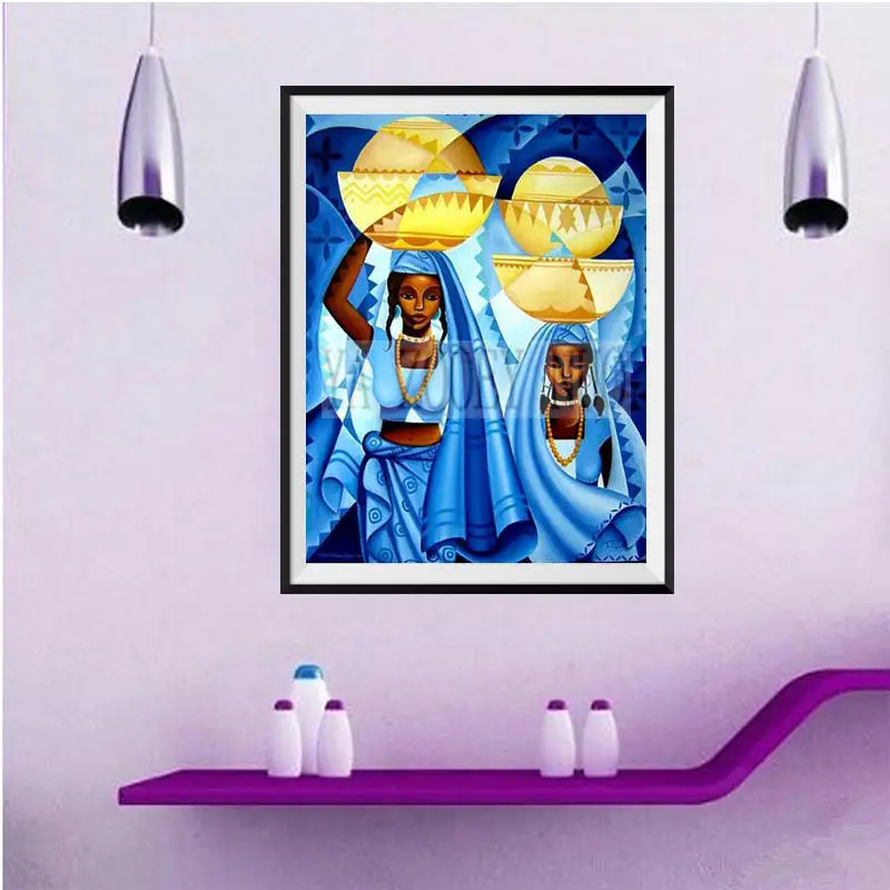 

YA ZOOEY NUO New 5D Diamond Painting "Indian girl" Art Embroidery Full Round Diamonds Cross Stitch Crafts Mosaic Painting R1774