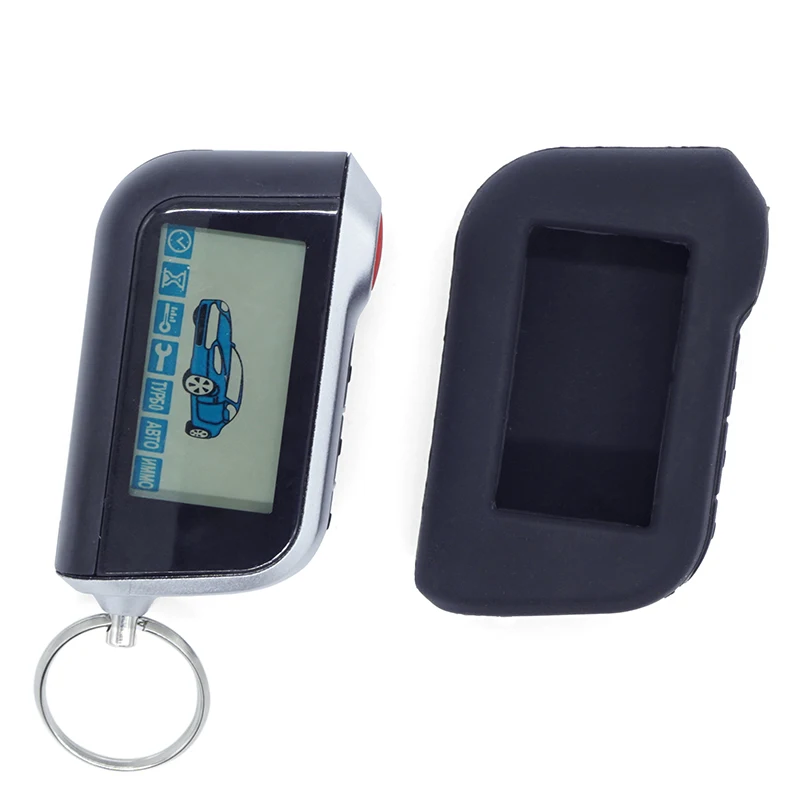 

5PCS Starline A93 LCD Remote Controller Key Fob Chain +Silicone Case For Russian Version Two Way Car Alarm System Starline A93