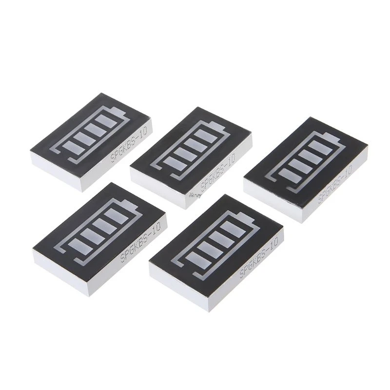 

5PCS Power Table LED Display Lithium Battery Level 4 Grid Percentage Indicator Module Board Capacity Tester