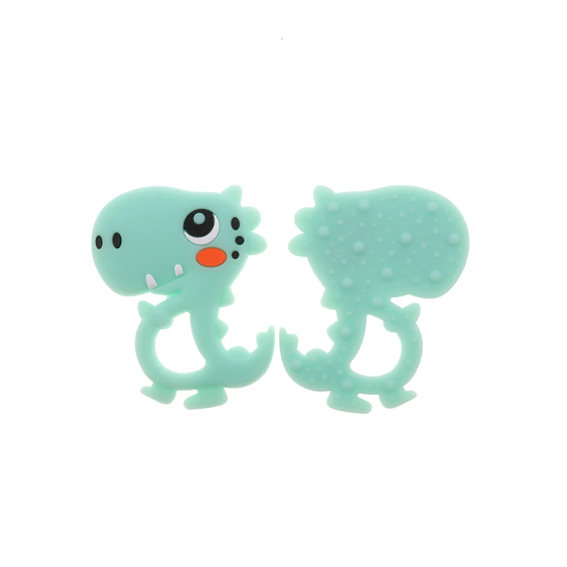 Bpa Free 10pc Cute Dinosaur Silicone Baby Teether Pendant Teething Necklace Koala Dragon Food Grade Nursing Gift Unicorn Raccoon