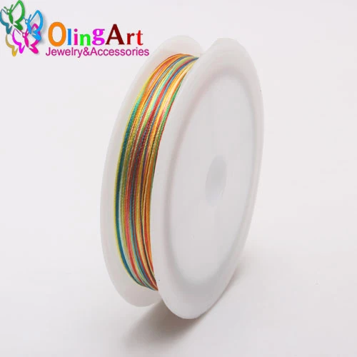 Colorful line 043 OlingArt 0,3/0,5/0,7/1,0 мм микс разноцветных вариантов нейлоновой нитью производственная линия/Оборудование для провода/веревка колье, серьги, браслет и ожерелье ювелирных изделий - Цвет: Colorful line 043