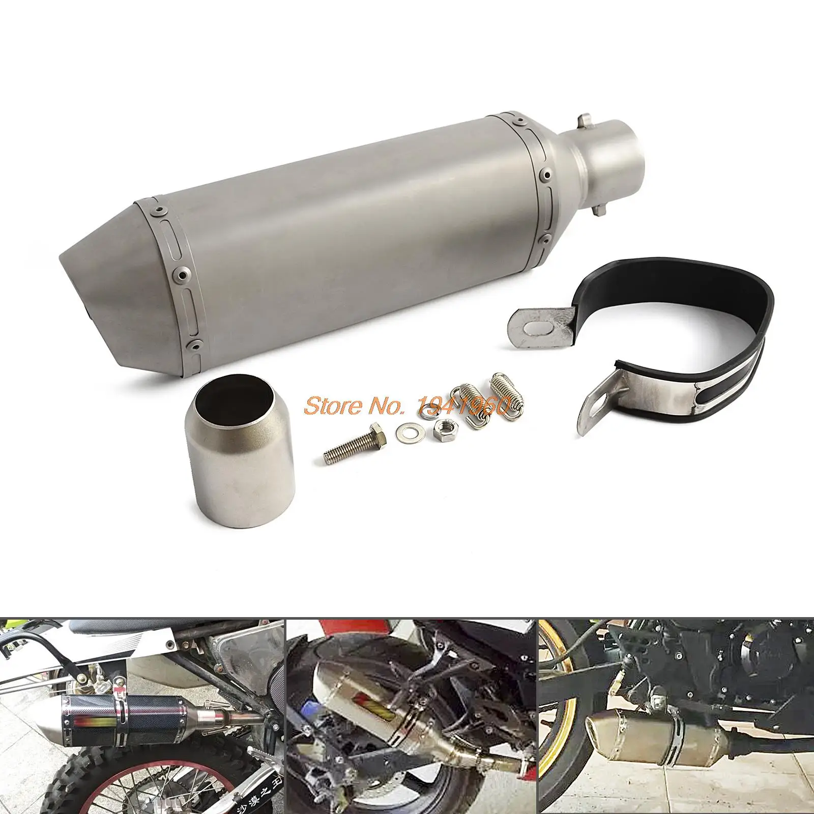 Motorcycle Exhaust Muffler Pipe With DB Killer Slip On Dirt Pit Sport