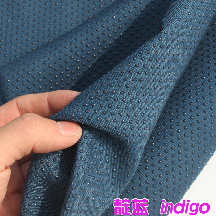

Indigo Anti-slip Vinyl Non Slip Fabric Rubber Non Skid Rubber Treated Fabric 60" wide Sold By The Yard
