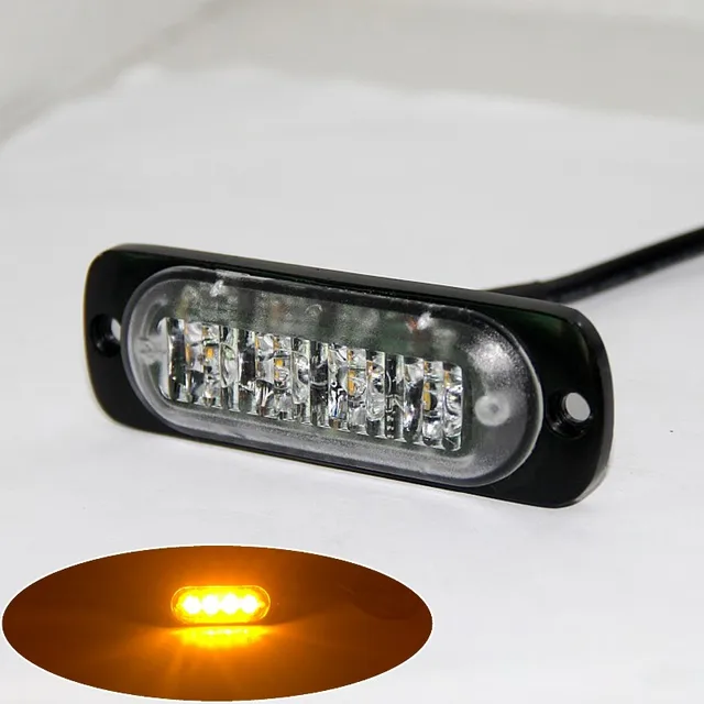 4 led Amber flash light Car Truck beacon light Emergency strobe Caution