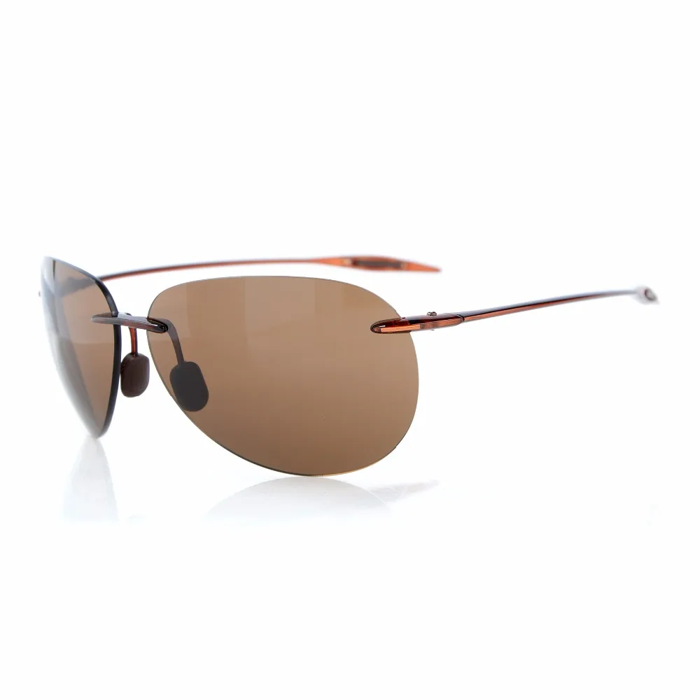

LQ-S1606 Eyekepper Rimless Sunglasses TR90 Unbreakable Frame Trogamidcx Nylon Lenses Men Women Pilot Style
