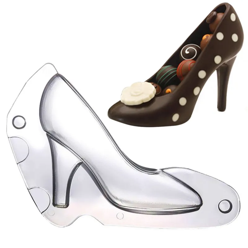 

Mini Shoe Chocolate Mold Kitchen Creative 3D Ladies High Heel Shoes Candy Sugar Cake Toosl Exquisite Crystal Cakes Decoration
