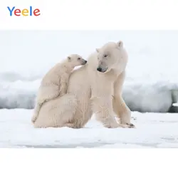 Yeele виниловый белый медведь снег дети День Рождения фотография фон животные ребенок фотографический фон фотостудия