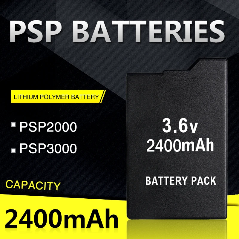 Blackhorns игровые аксессуары для psp батареи с 2400 mAh для SONY Lite, psp 2th, psp-2000, psp-3000, psp 3001, psp Silm