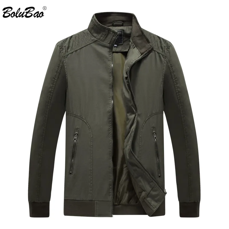 

BOLUBAO Men Casual Brand Jacket 2019 New Autumn Winter Coat Men's Fashion Cotton Slim Military Bomber Mens Jacket Outwear