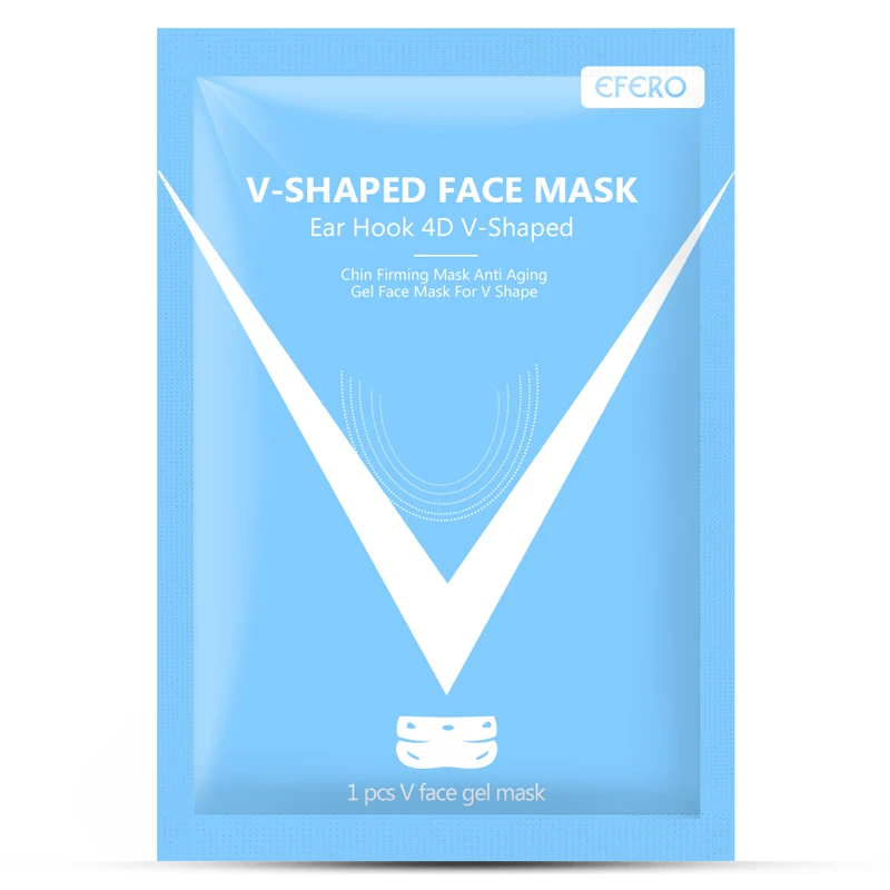 Dropship Efero 4D Double V Face Shape Tension Firming Mask Paper Slimming Eliminate Edema Lifting Firm Thin Masseter Face 1~6PCS