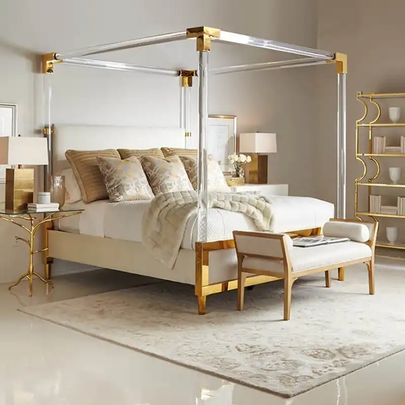 European Style Bed Double Bed Leather Bed Solid Wood