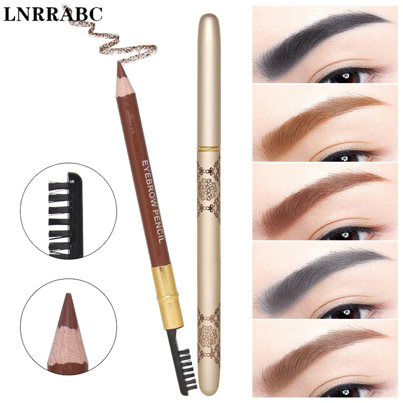 Hot 2018 New Professional Eyebrow Pencil With Brush Women Make up Tools Double Head Cosmetics Waterproof Not blooming