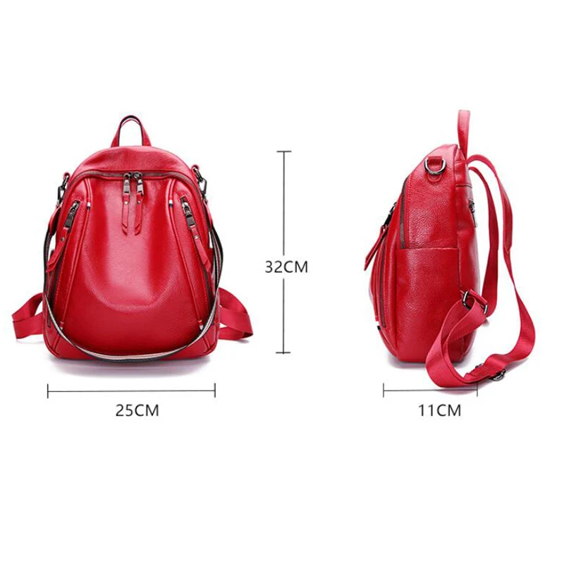 Многофункциональный Противоугонный дизайн женский рюкзак натуральная кожа женский рюкзак роскошный дизайн дорожная сумка для девочек школьные сумки