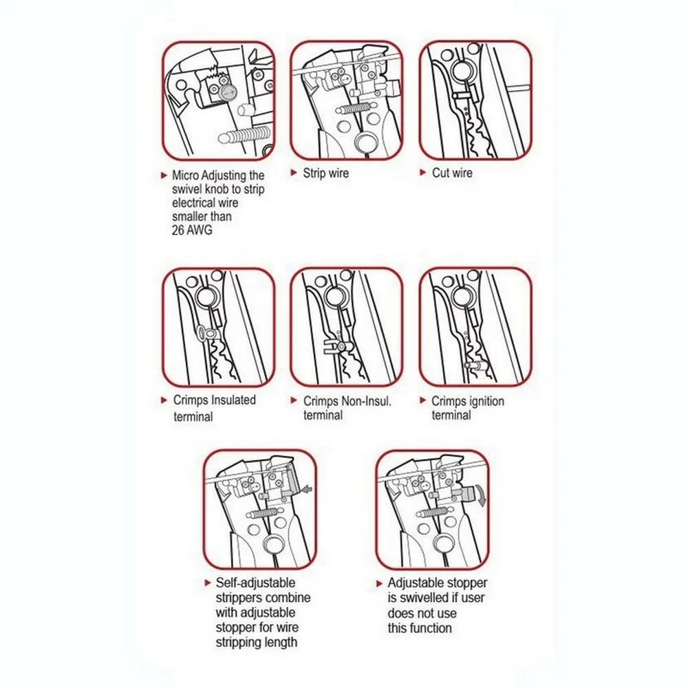 Щипцы для зачистки проводов, резак, автоматические обжимные плоскогубцы, обжимные плоскогубцы для зачистки, клещи, ручные инструменты