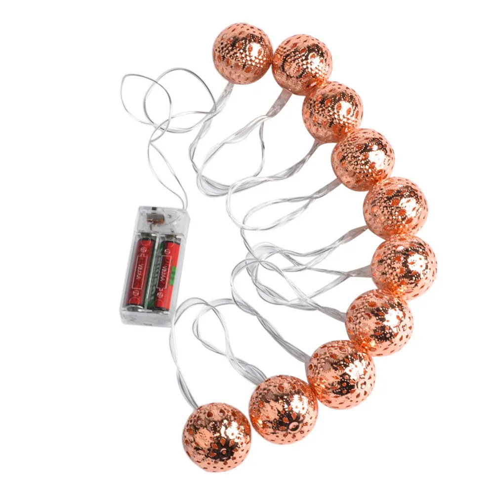 

CrazyFire cold white 10 ball/Set wholesale Moroccan string LED string lamp Fairy lamp christmas decoration 3XAA battery