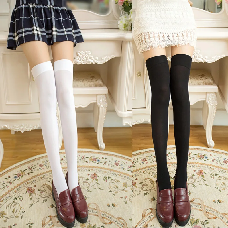 3 Colors New Women Over Knee Stocking Thigh High Temptation Stretch Nylon Stockings For Woman Girl Sex Products