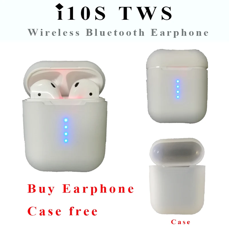 

i10S TWS Wireless Bluetooth Earphone 5.0 Touch Control Earbuds with Wireless Charging Mic For IPhone Xiaomi Mobile Android Phone