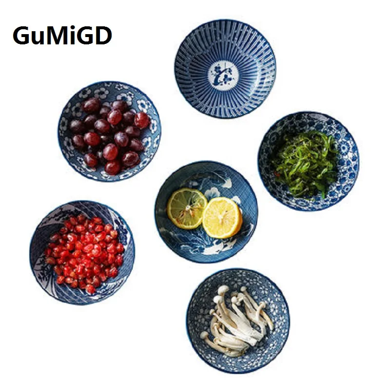 

Pack of 1pcs Japanese Bowl Hand-painted Rice Soup Bowl Creative Ceramic Underglaze Tableware