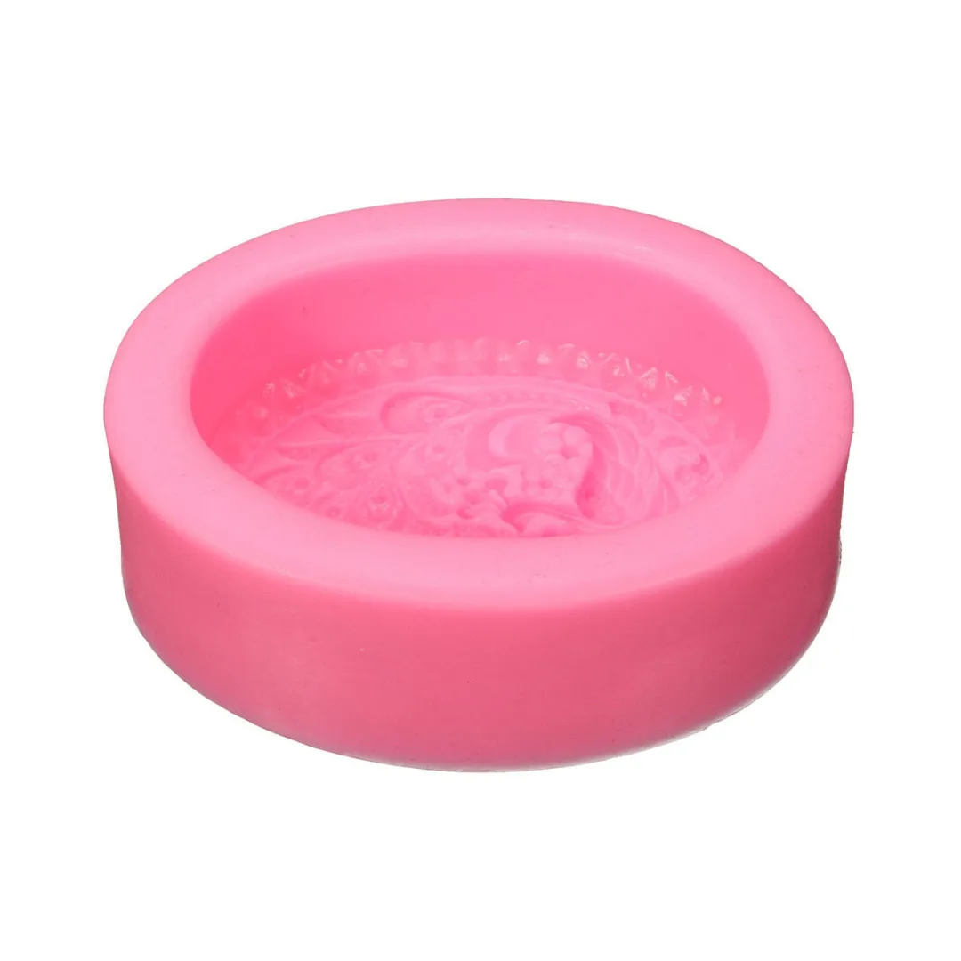 Oval Peacock DIY Soft Silicone Candy Cake Soap Molds Craft Handmade Mould Tool