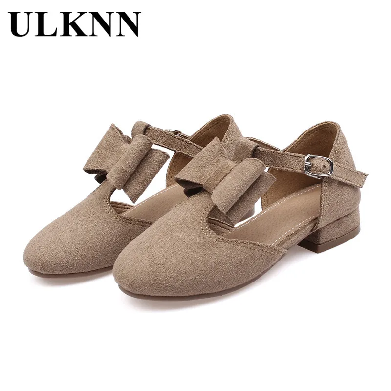

ULKNN Girls Sandals Kids Shoes Baby Leather Shoes Cut-out Heart Girls Dress Shoes Flat Sandals for Big Girls Princess Party