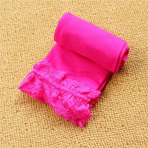 rose red Детские чулки укороченные колготки кружевные детские колготки для девочек, бархатные кружевные шорты, колготки, весна-лето, яркие цвета, Infantil - Цвет: rose red