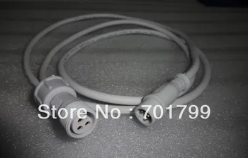 

1.5m(5feet) 3 core waterproof extension cable, one end with male, the other end with female, white color