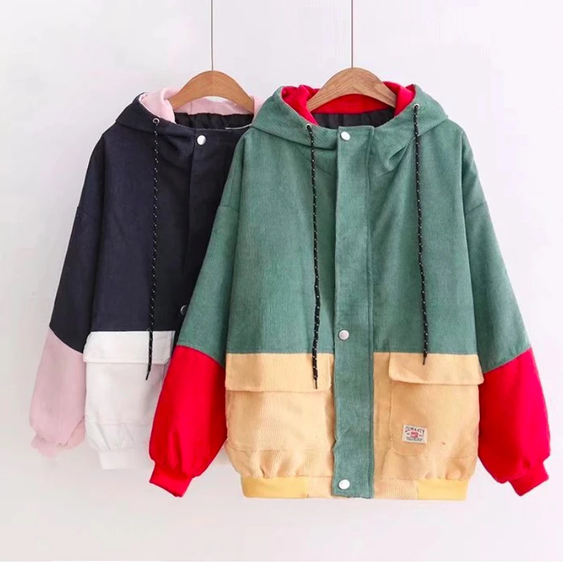 Jacket Women Basic Jacket Female Warm Coat Women Clothes Casual Feminino Coats Jacket Outwear Hooded Spliced Zipper Jacket Jacket Women Basic Jacket Female Warm Coat Women Clothes Casual Feminino Coats Jacket Outwear Hooded Spliced Zipper Jacket