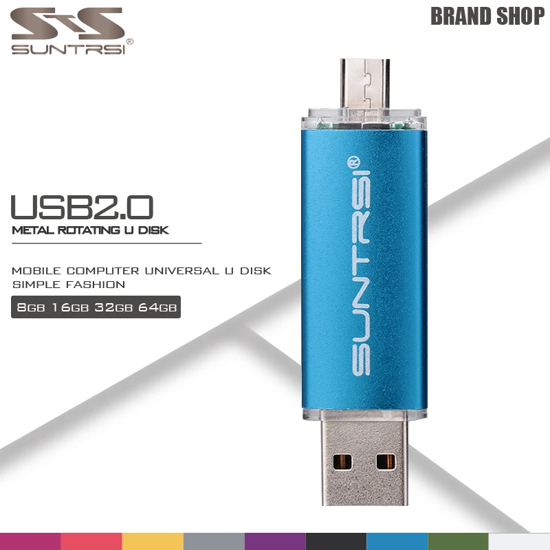 Suntrsi USB Flash Drive OTG Smart Phone Pendrive 64GB 8GB