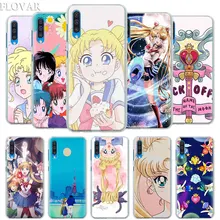 Для девочек с рисунком Сэйлор Мун, чехол с рисунком из аниме для samsung Galaxy A30 A40 A50 A70 A6 A8 плюс A7 A9 M30 чехол для телефона Coque