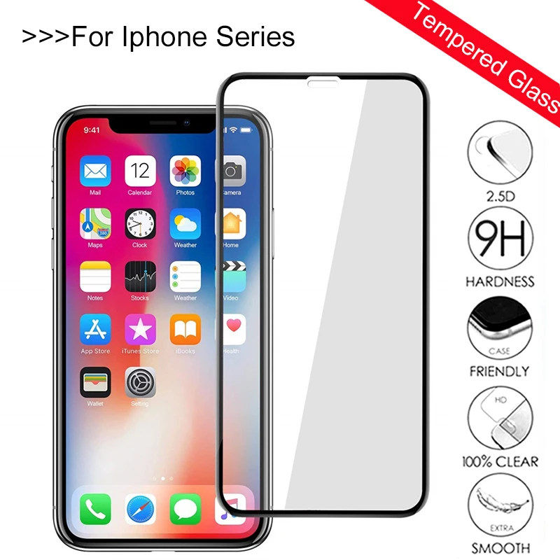 2018 HD Full Cover Protective Glass For Iphone x Tempered Glass Screen Protector on the For iphone 7 8 XS Max XR protection Film 2018 HD Full Cover Protective Glass For Iphone x Tempered Glass Screen Protector on the For iphone 7 8 XS Max XR protection Film