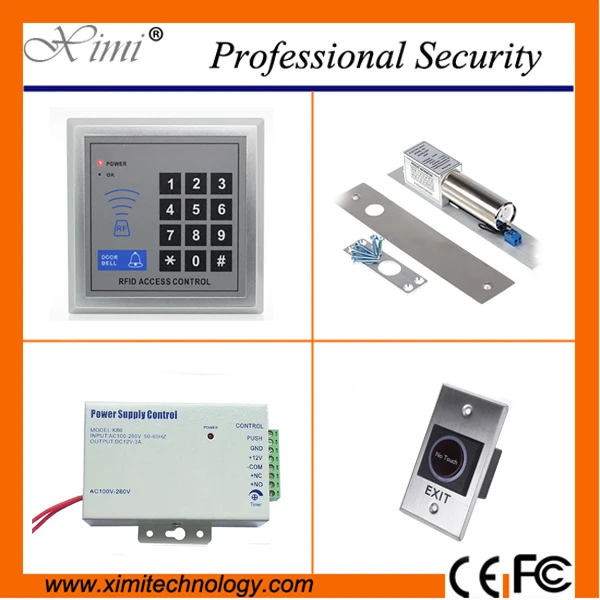 

High quality single door access control without software with 12V3A power supply exit button and electromagnetic lock