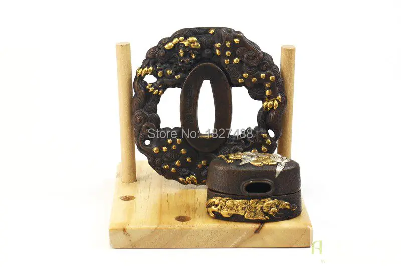 TFK009 самурайская Катана Лев TSUBA FUCHI Кашира крепления для катаны для DIY